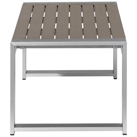 Tavolino Da Giardino Alluminio Anodizzato Grigio Scuro 90 X 50 Cm Salerno - Foto 2