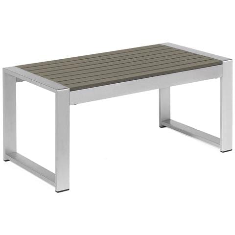 Tavolino Da Giardino Alluminio Anodizzato Grigio Scuro 90 X 50 Cm Salerno - Foto 8