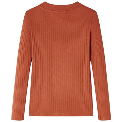 Maglietta Da Bambina A Maniche Lunghe Cognac 128 - Foto 2