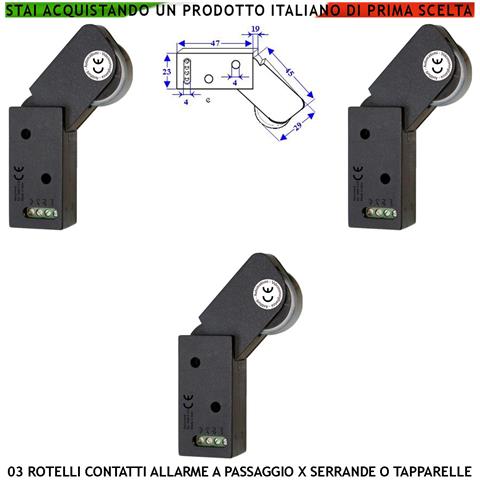 Rotello 3 Pezzi Contatti Antifurto Marroni Per Serranda Proteggono La Tapparella Contro Il Sollevamento Lo Switch Moss - Foto 1