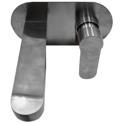 Miscelatore Lavabo Parete Oceania Ad Incasso Ottone Colore Nickel Spazzolato - Foto 1