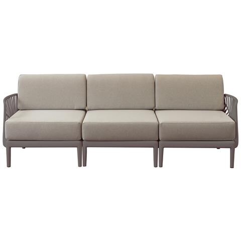 Ash - Divano 3 Posti Da Giardino In Polipropilene - Foto 1