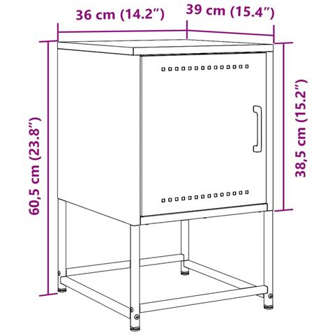 Comodini 2 Pz Bianchi 36x39x60,5 Cm In Acciaio - Foto 10