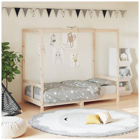 Giroletto per Bambini 80x160 cm in Legno Massello di Pino - Foto 1
