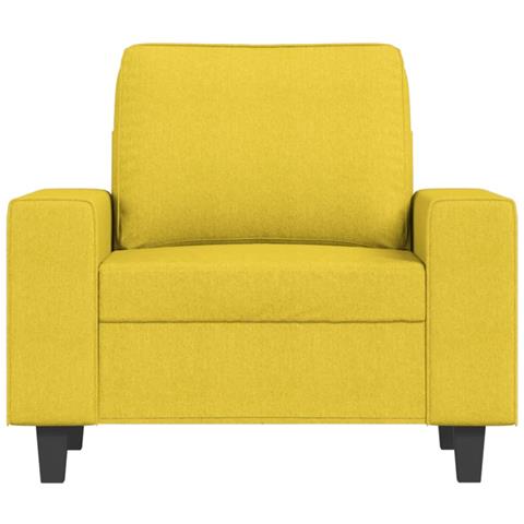 Poltrona Giallo Chiaro 60 Cm In Tessuto - Foto 3