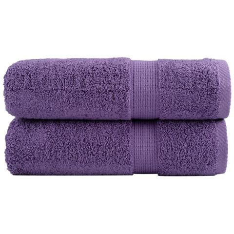 Asciugamani da Bagno SOLUND 2 pz Viola 70x140 cm 600 g /m² - Foto 1