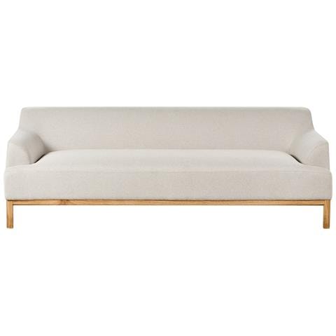 Divano 3 Posti Sosjo Tessuto Beige Chiaro - Foto 2