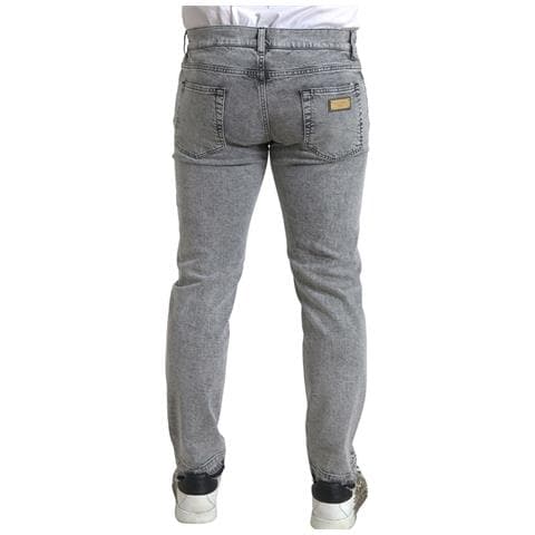 Jeans Skinny Da Uomo In Denim Di Cotone Grigio - It52 - L - Foto 2