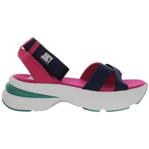 Juicy Couture Sandali Donna Benedetta Rosa Con Velcro Su Plateau 36 - Foto 1