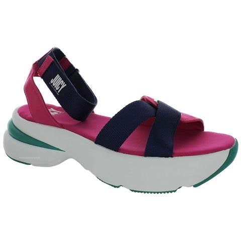 Juicy Couture Sandali Donna Benedetta Rosa Con Velcro Su Plateau 36 - Foto 3