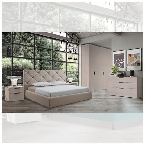 Camera Da Letto Lulu Canapa Frassinato E Maniglie Antracite - Foto 1
