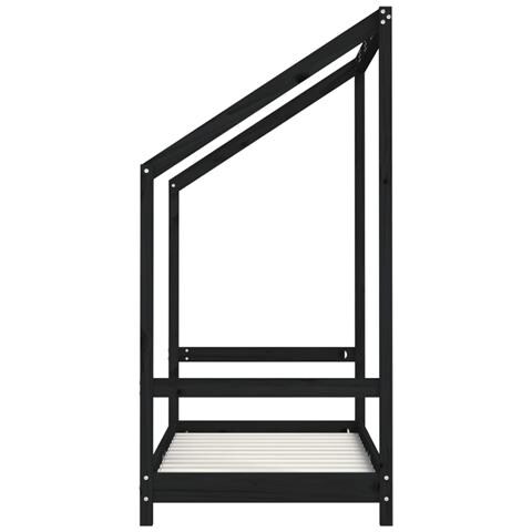 Giroletto per Bambini Nero 2x (70x140) cm Legno Massello di Pino - Foto 2