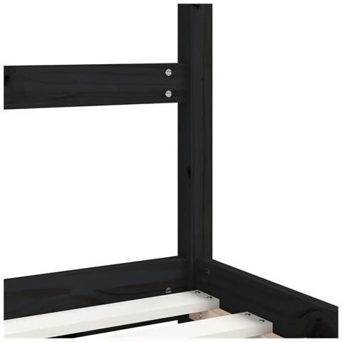 Giroletto per Bambini Nero 2x (70x140) cm Legno Massello di Pino - Foto 10