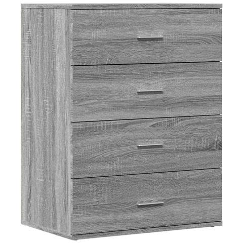 Credenza Grigio Sonoma 60x39x80 Cm In Legno Multistrato - Foto 2