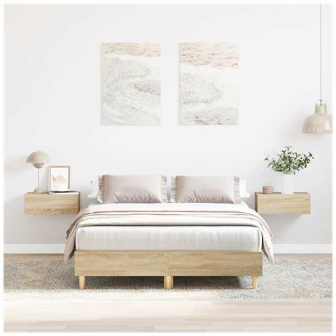 Giroletto Senza Materasso Rovere Sonoma 140x190cm In Truciolato - Foto 1