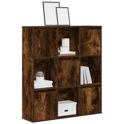 Libreria Rovere Fumo 89x24x101,5 Cm In Legno Multistrato - Foto 1