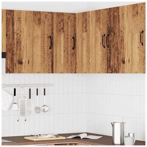 Pensile Da Cucina Ad Angolo Kalmar Legno Vecchio In Truciolato - Foto 3