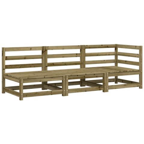 Divano Da Giardino A 3 Sedute In Legno Impregnato Di Pino - Foto 1