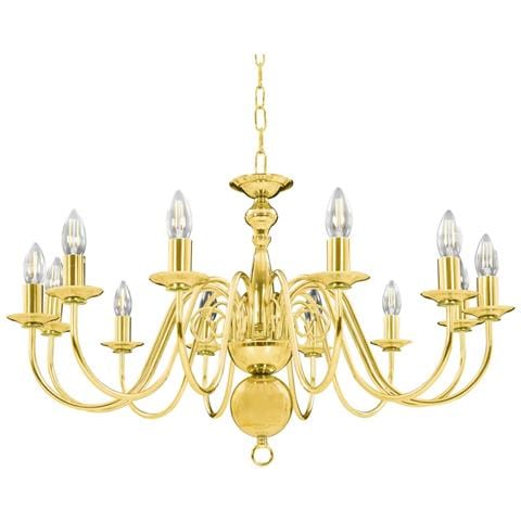 Lusso Casadino - Lampadario Dorato Per 12 Lampadine E14 - Foto 1