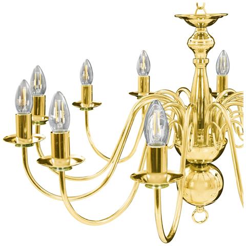 Lusso Casadino - Lampadario Dorato Per 12 Lampadine E14 - Foto 7