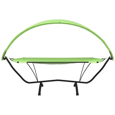 Lettino Con Tettuccio Verde In Acciaio E Tessuto Oxford - Foto 2