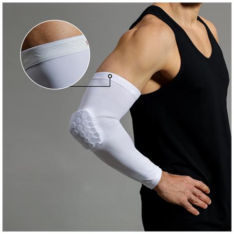 2 Pezzi Supporto Per Gomito Sportivo White Xl - Foto 5