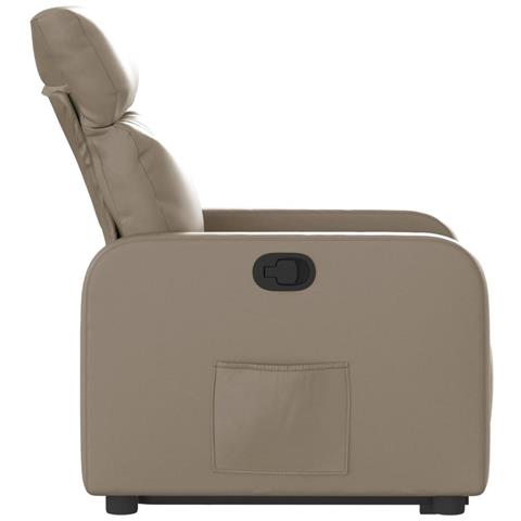 Poltrona Alzapersona Reclinabile Cappuccino in Similpelle - Foto 9