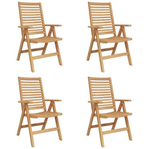 Sedie da Giardino  Pieghevoli 4 pcs in Legno Massello di Teak, Sedie da Giardino  2 pcs in Legno Massello di Teak - Foto 1