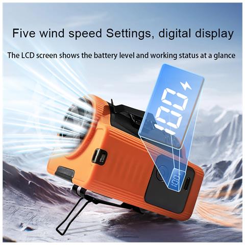 Ventilatore Da Cintura N610: Portatile, Ricaricabile, A Clip Orange - Foto 7