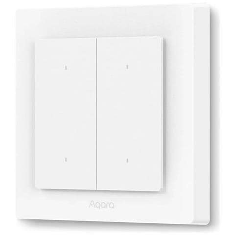 H2 Interruttore Luminoso Intelligente A 4 Pulsanti Con 2 Canali, Bianco - Foto 1
