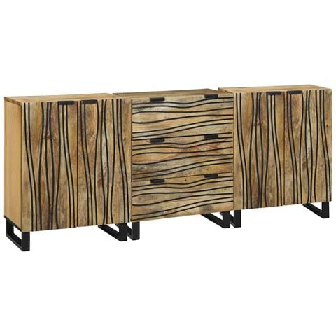Set di mobili per il bagno 3 pcs Marrone 180 x 33 x 75 cm - Foto 1