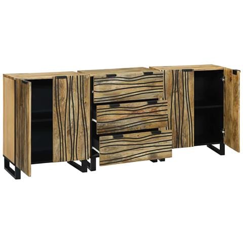 Set di mobili per il bagno 3 pcs Marrone 180 x 33 x 75 cm - Foto 2