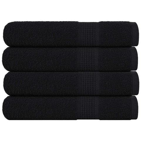 Asciugamani 4 pz Neri 100x200 cm 360 g/m² 100% Cotone - Foto 1