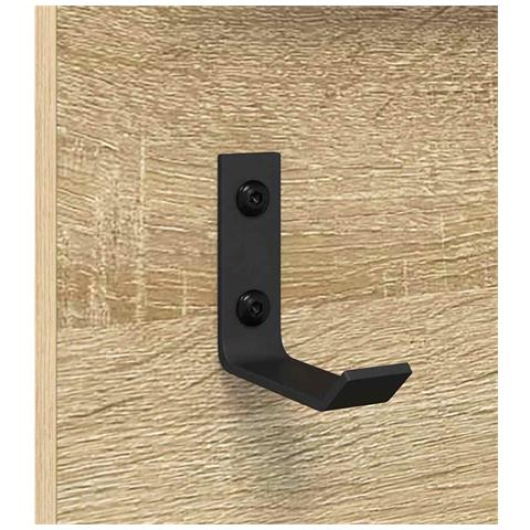 Appendiabiti a muro con specchio rovere sonoma 70 x 10 x 90 cm - Foto 9