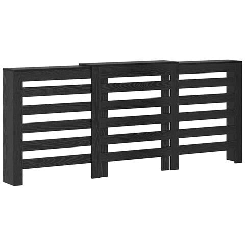Copertura per radiatori Rovere Nero 205 x 21.5 x 83.5 cm - Foto 1