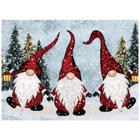 Tovaglia Centrotavola Centrino Tavolo Fantasie Natalizie Cinigliato Piazzato Made Italy 90x90 Merry Christmas - Foto 2