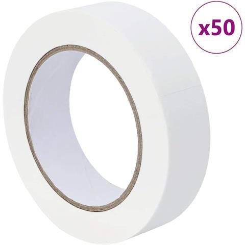 Nastri Adesivi per Pittori 50 pcs Bianco 30mm x 50m Carta - Foto 1
