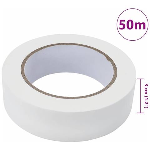 Nastri Adesivi per Pittori 50 pcs Bianco 30mm x 50m Carta - Foto 8