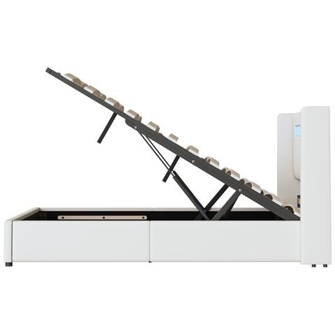 Letto Con Bluetooth, Luci Led E Ampio Spazio Di Archiviazione - Foto 3