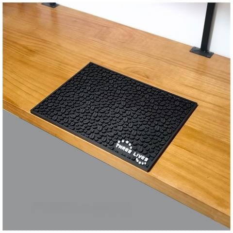 Tappetino In Silicone Resistente Al Calore Per Chicchi Di Caffè - Tappetino Scolapiatti Antiscivolo Per Bancone Bar Black - Foto 2