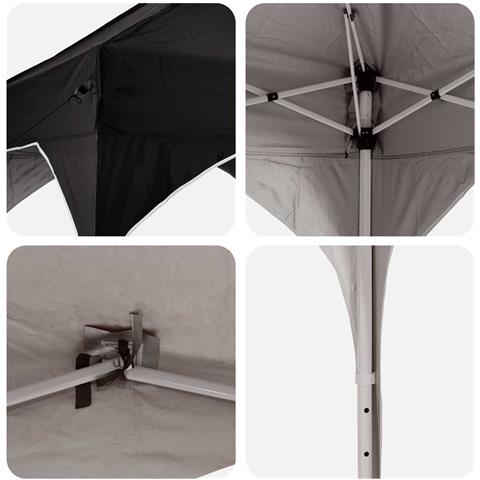 Tenda per feste a pop-up 575 x 288 x 245 cm Nero Tessuto Oxford - Foto 9