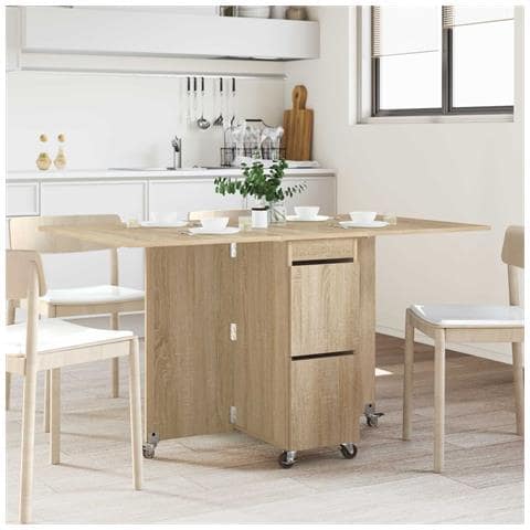 Tavolo da Pranzo 2 pcs 140 x 80 x 77 cm Legno ingegnerizzato - Foto 2