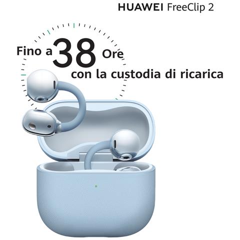 FreeClip 2 Blue, cuffie open-ear con design innovativo e in colorazione blu. Compatibili con iOS, Android e Windows. Fino a 38 ore di autonomia. - Foto 23