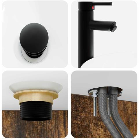 Set di mobili per il bagno 5 pcs Rovere Fumo - Foto 9