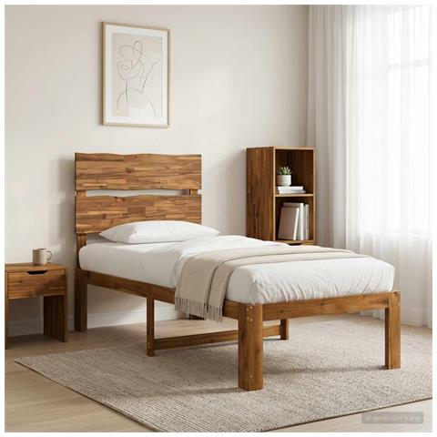 Letto Singolo con Testiera ROSTOCK Naturale 75 x 190 cm - Foto 2