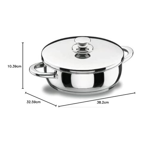 40628 - Teglia per torte Vitrocor da 28 cm in acciaio inox con coperchio - Foto 2