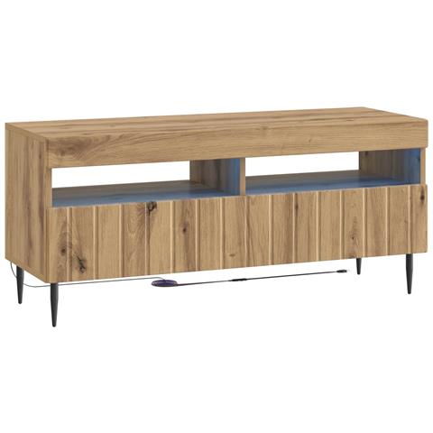 Mobile TV LED a 5 pezzi Rovere Artigianale Legno ingegnerizzato - Foto 9