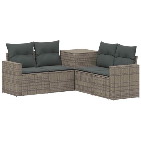 Set di divani 5 pz Grigio e Grigio Scuro - Foto 1
