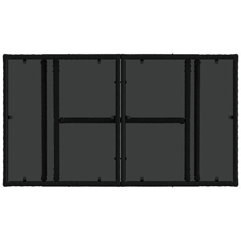 Set Divano da Giardino 11 pz Nero e Bianco Crema polyrattan - Foto 10