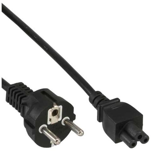 cavo alimentazione elettrica notebook spina c5 a spina cee 77 schutzkontakt, nero, 1m - Foto 1